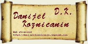 Danijel Kozničanin vizit kartica